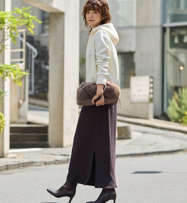  「【WEB限定/キレイめ上品】スポンジダンボールZIPパーカーカットソー」|パーカー|