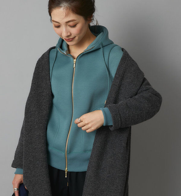  「【WEB限定/キレイめ上品】スポンジダンボールZIPパーカーカットソー」|パーカー|