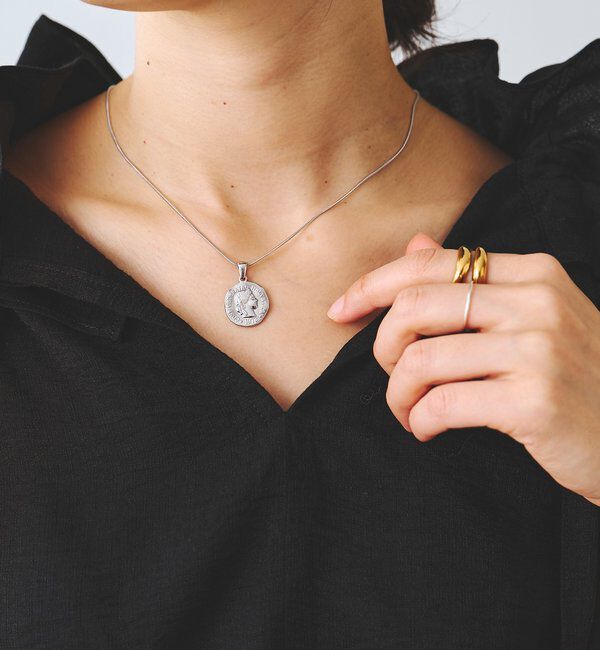  「【R.good(アールドットグッド)】コインショートネックレス」|リング|