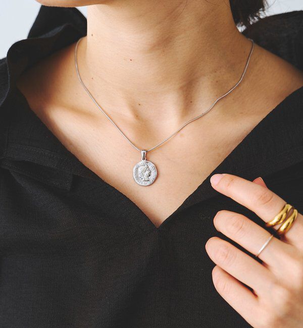  「【R.good(アールドットグッド)】コインショートネックレス」|リング|