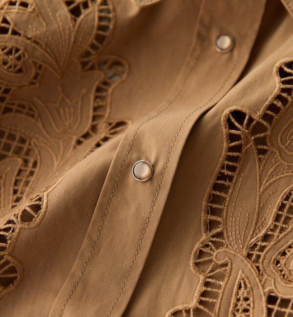  「【大人のこなれ感】カットワークオーバーシャツ」|シャツ・ブラウス|