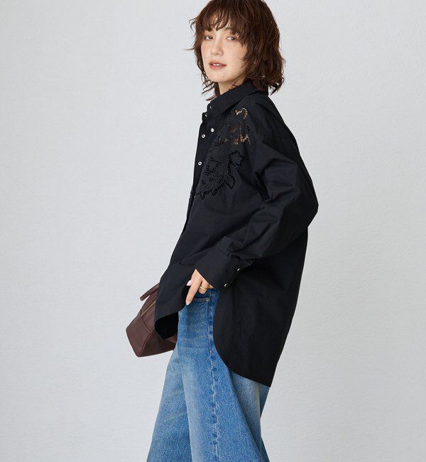  「【大人のこなれ感】カットワークオーバーシャツ」|シャツ・ブラウス|