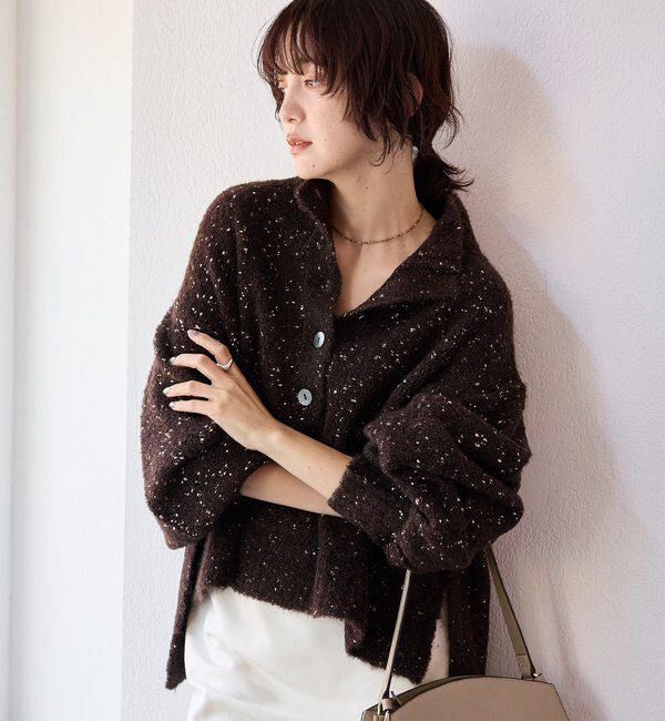  「【キャッチーな編地】ラメノット2wayタートル」|ニット・セーター|