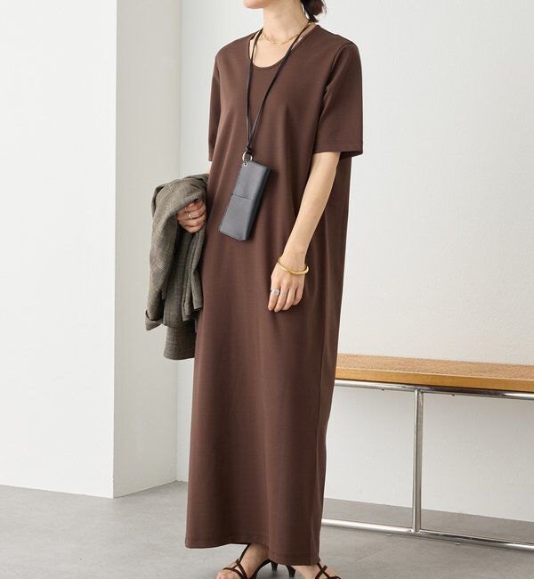  「【接触冷感・紫外線防止素材】ゴブソデカットソーワンピース」|ワンピース|