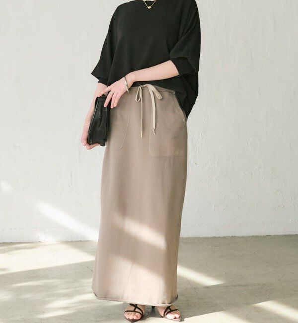  「予約【イージーな着心地】スエットロングスカート」|スカート|