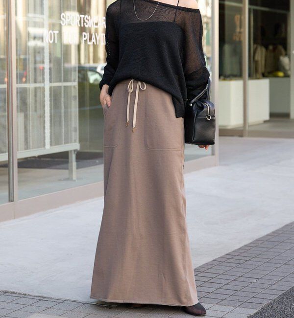  「予約【イージーな着心地】スエットロングスカート」|スカート|