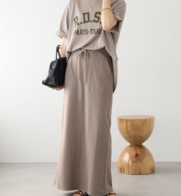  「予約【イージーな着心地】スエットロングスカート」|スカート|