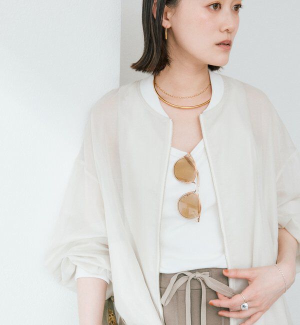  「予約【ほどよい抜け感】グロッシーシアーブルゾン」|ブルゾン・スタジャン|