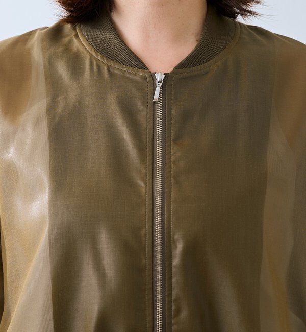  「予約【ほどよい抜け感】グロッシーシアーブルゾン」|ブルゾン・スタジャン|