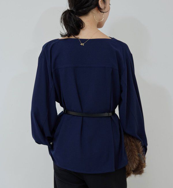  「フロントドレープブラウス」|シャツ・ブラウス|