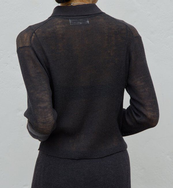  「【HERITANOVUM】【セットアップ対応】シアーリブポロニット」|ニット・セーター|