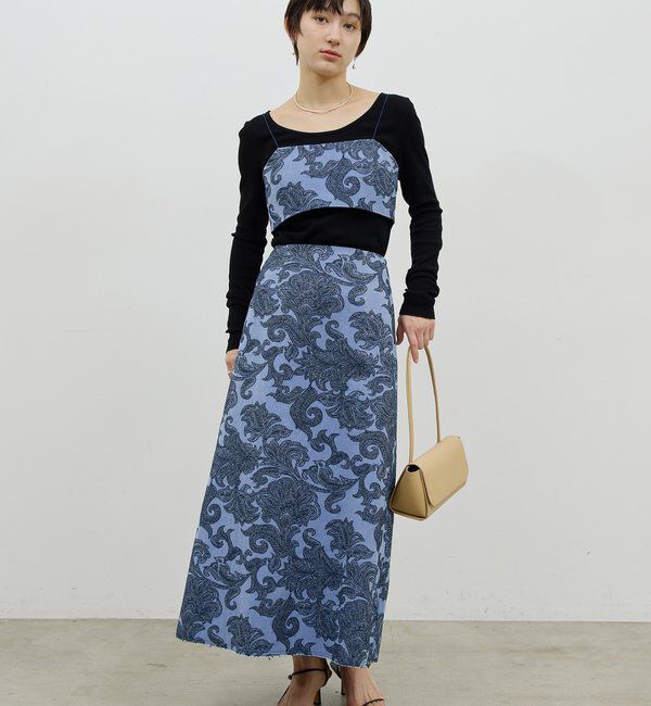  「【セットアップ対応】ジャガードスカート」|スカート|