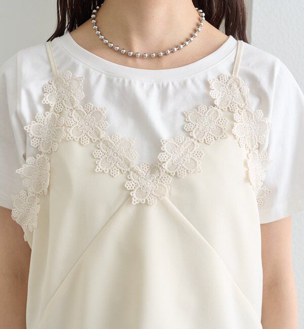  「裾チュールキャミチュニック」|シャツ・ブラウス|