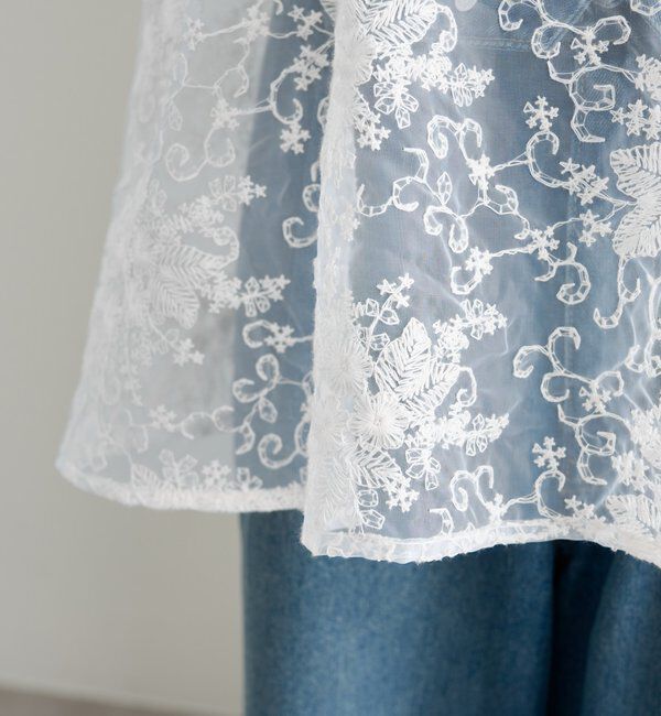  「オーガンジーフラワーブラウス」|シャツ・ブラウス|