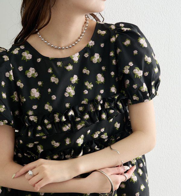  「オーガンジーフラワーブラウス」|シャツ・ブラウス|
