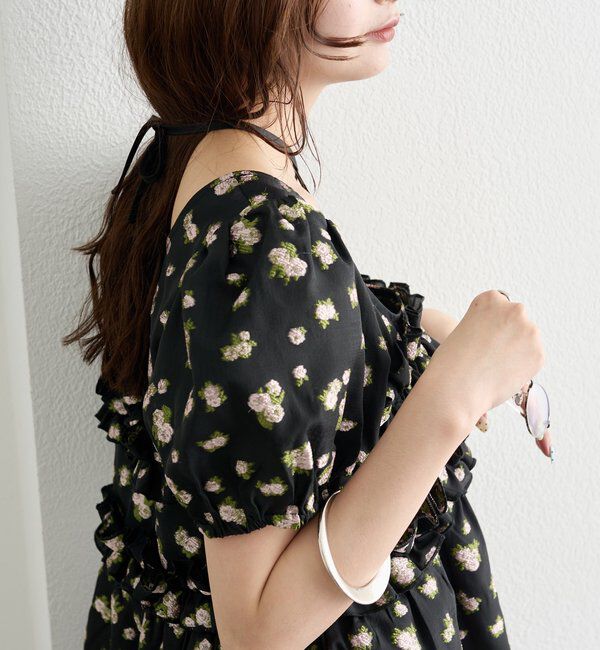  「オーガンジーフラワーブラウス」|シャツ・ブラウス|