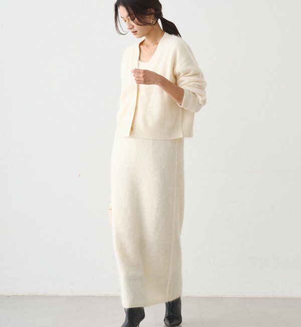  「シャギーショートニットカーディガン」|ニット・セーター|