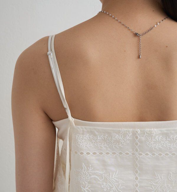  「2WAYパネルレース刺繍キャミ」|シャツ・ブラウス|