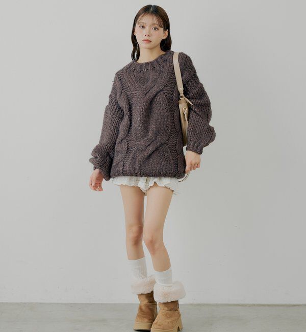  「ビッグケーブルルーズミニワンピース」|ワンピース|