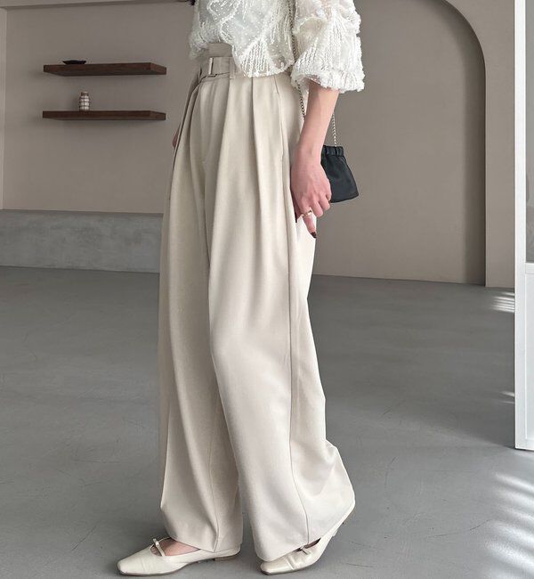  「【yuu企画】【サイズ展開あり】アシメウエストパンツ」|チノ|