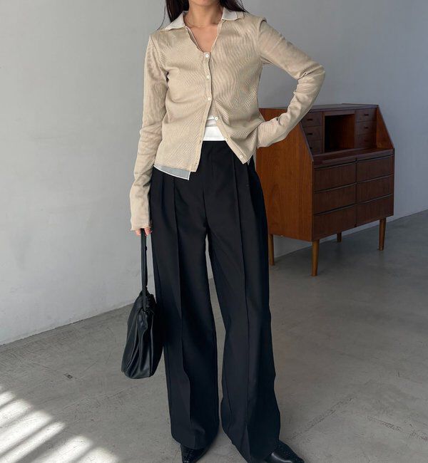  「【サスティナブル】〈C.L〉シアーレイヤードリブロンT」|Tシャツ・カットソー|