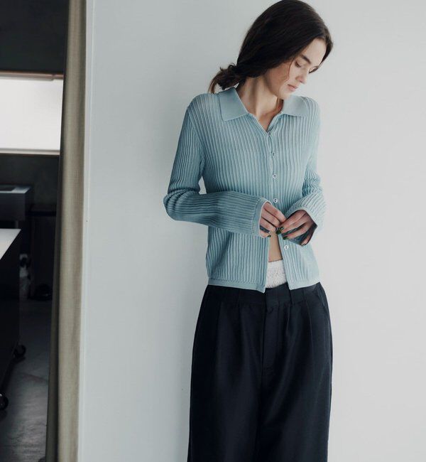  「【Pasterip】ポロニットサマーカーディガン」|カーディガン|