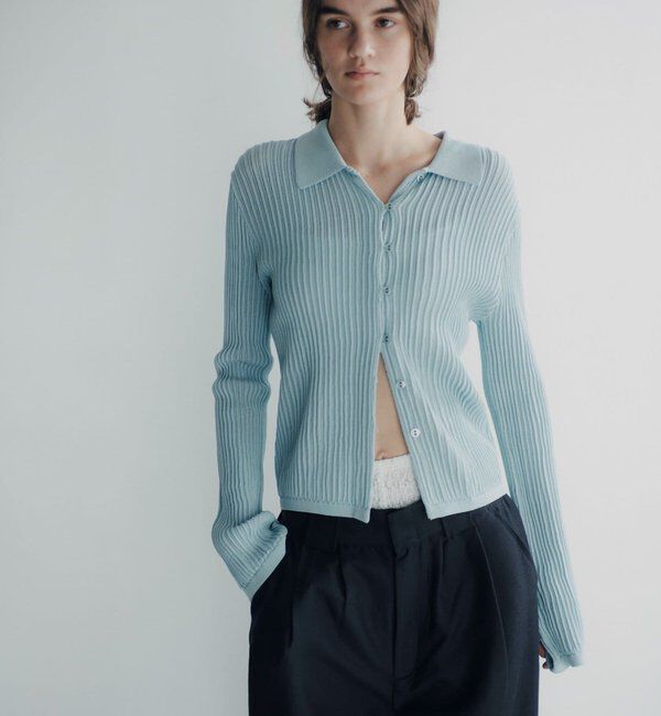  「【Pasterip】ポロニットサマーカーディガン」|カーディガン|