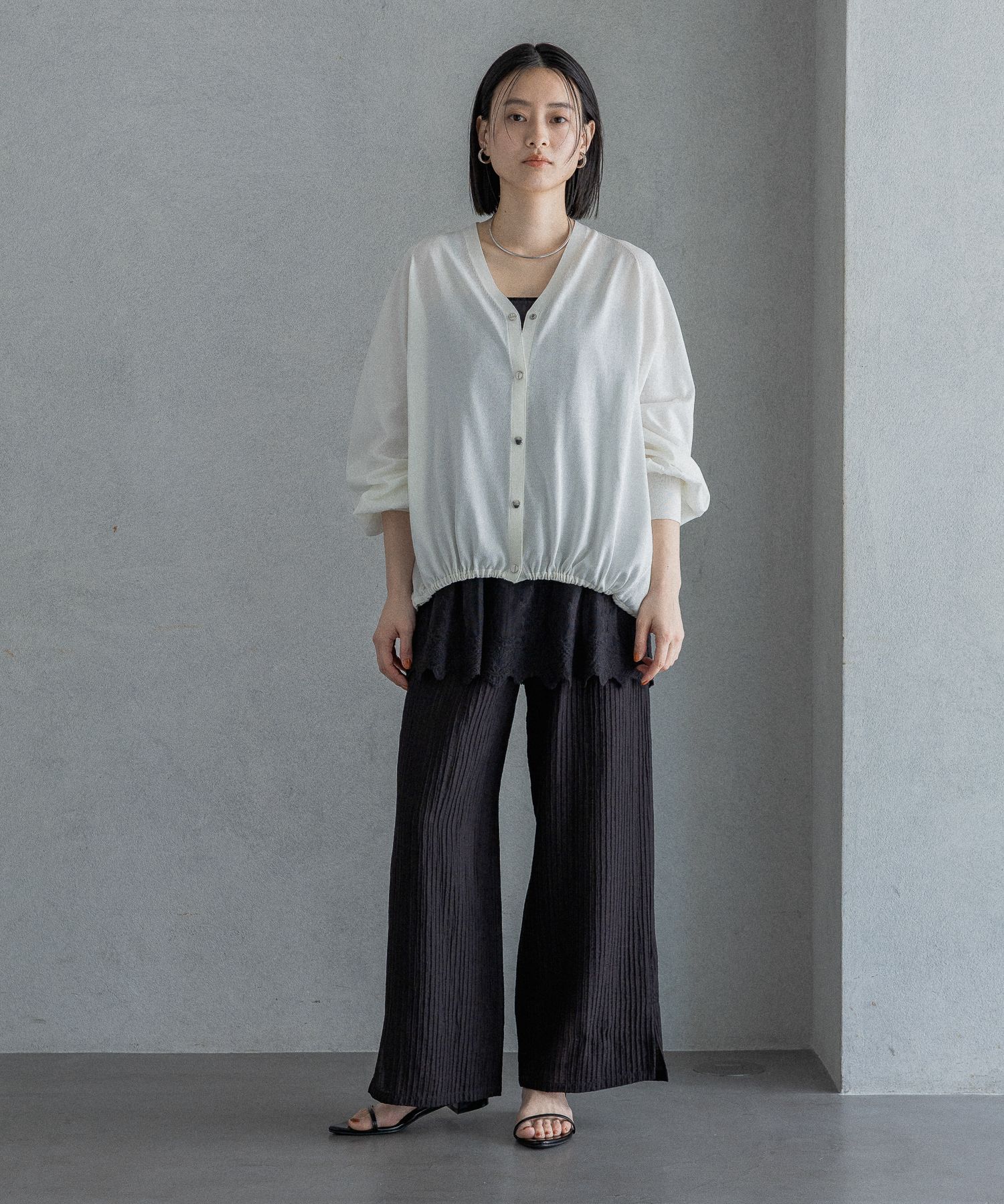 A part by 「【UVカット】ドロストビッグVカーディガン」|ニット・セーター|