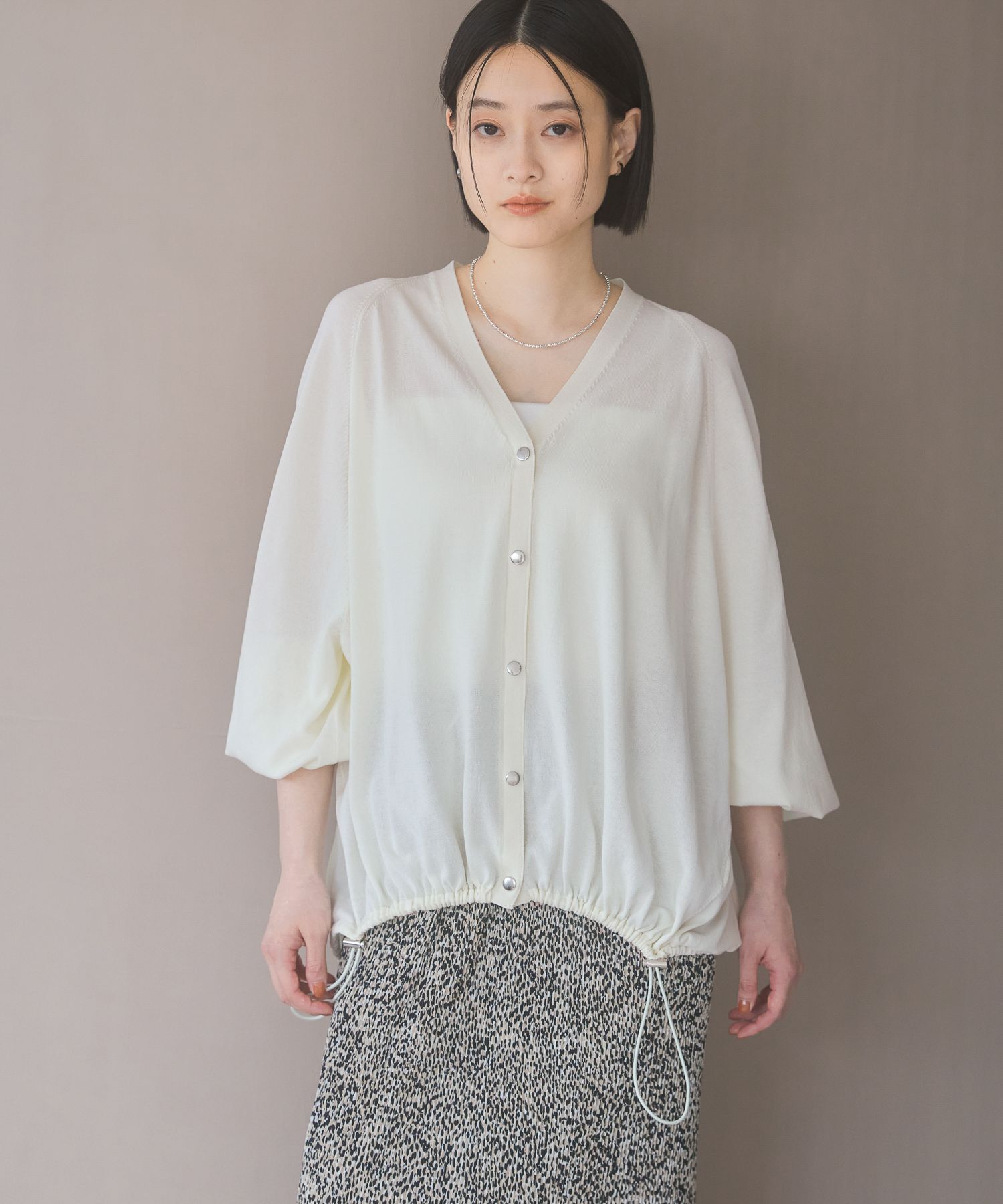 A part by 「【UVカット】ドロストビッグVカーディガン」|ニット・セーター|