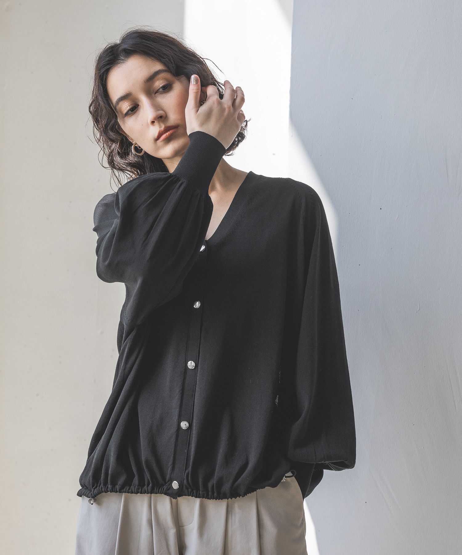 A part by 「【UVカット】ドロストビッグVカーディガン」|ニット・セーター|