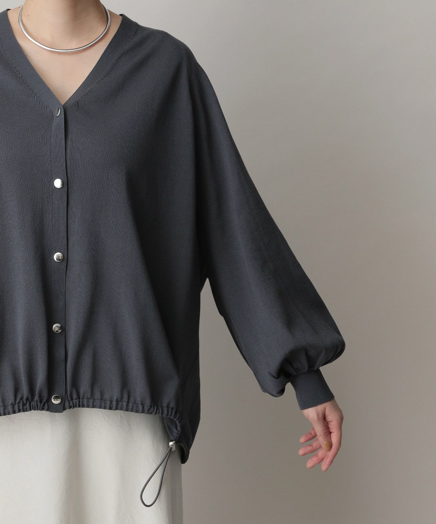 A part by 「【UVカット】ドロストビッグVカーディガン」|ニット・セーター|