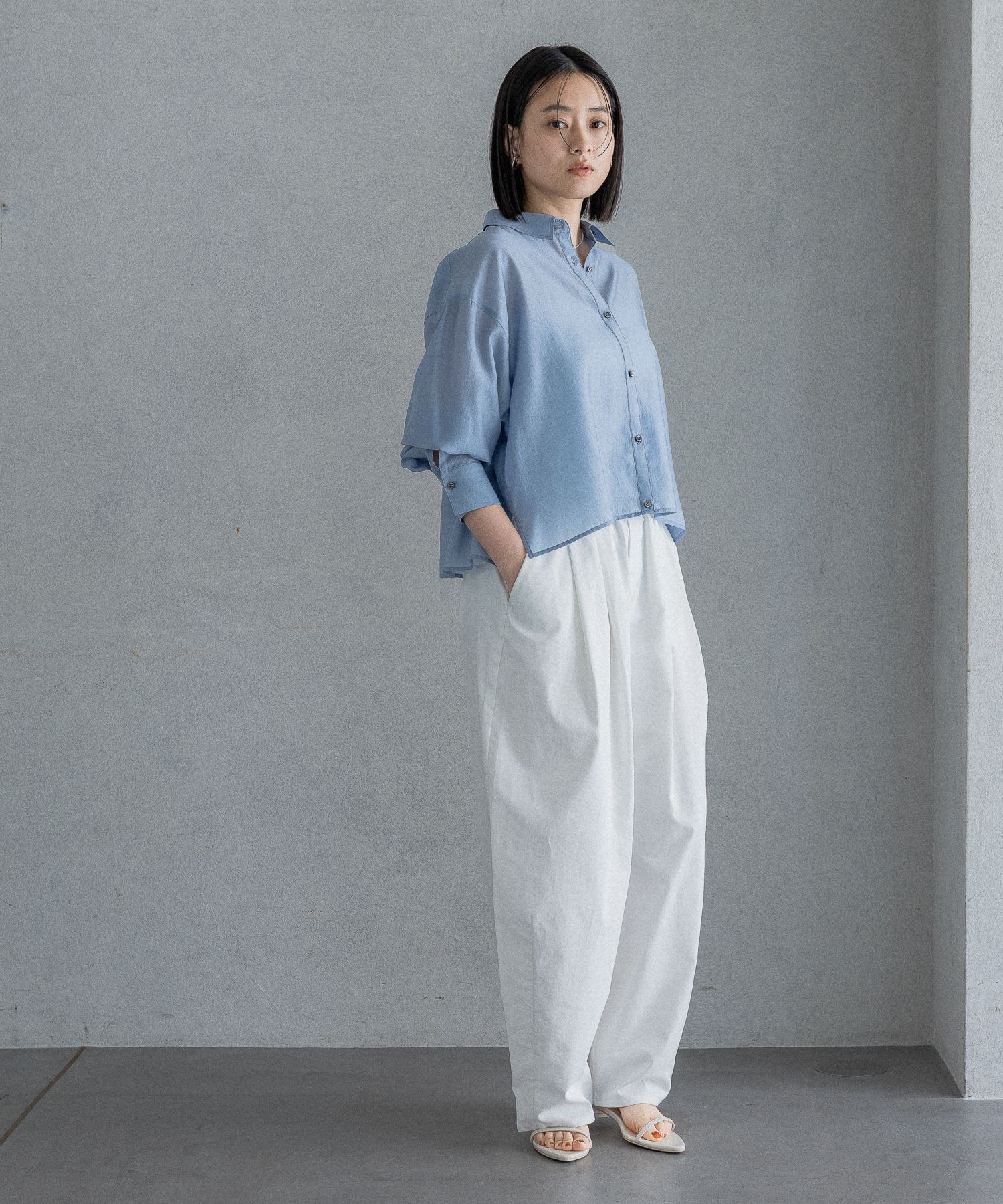 A part by 「シアークロップドシャツ」|シャツ・ブラウス|