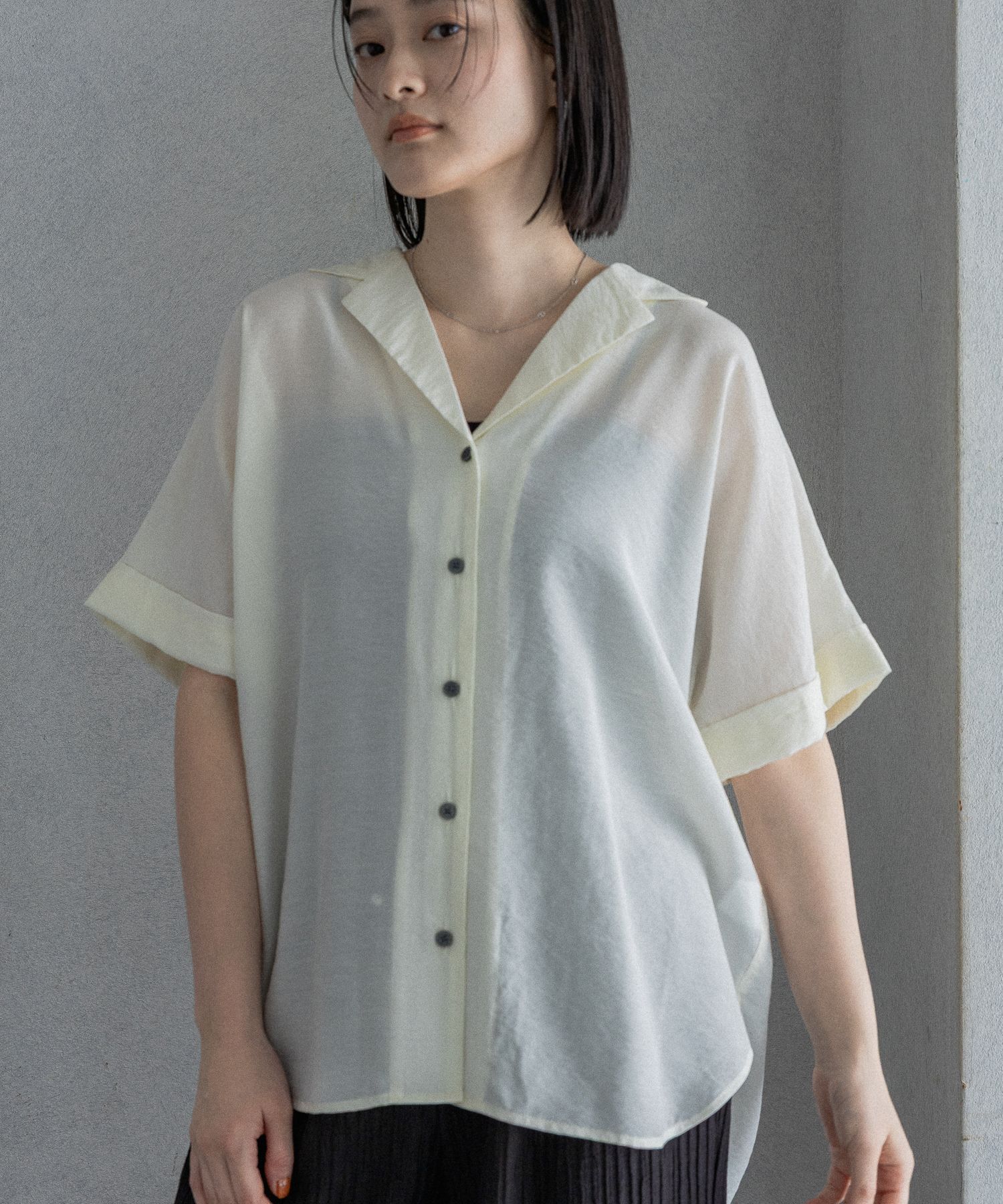 A part by 「シアーオープンカラーシャツ」|シャツ・ブラウス|