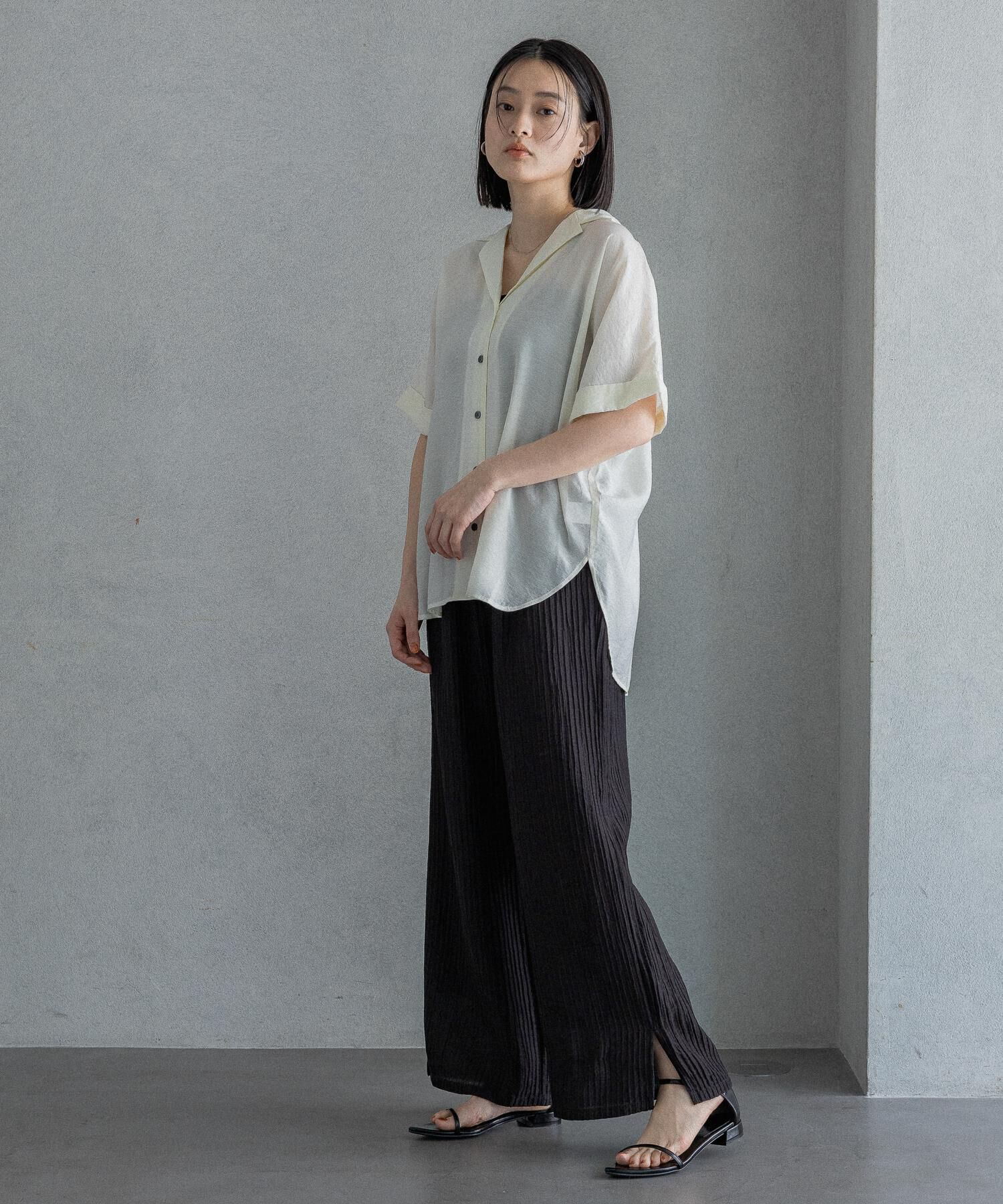 A part by 「シアーオープンカラーシャツ」|シャツ・ブラウス|