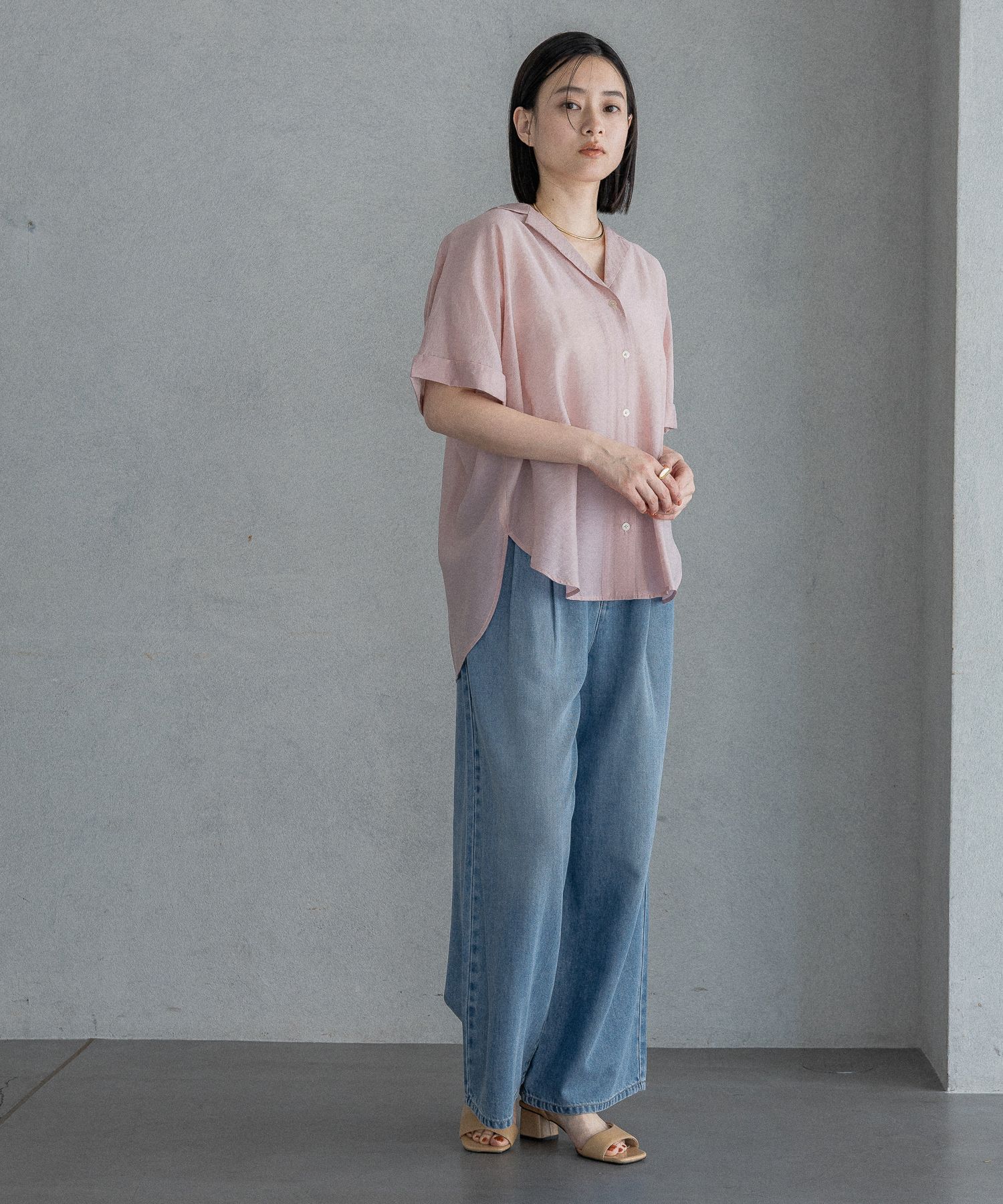 A part by 「シアーオープンカラーシャツ」|シャツ・ブラウス|