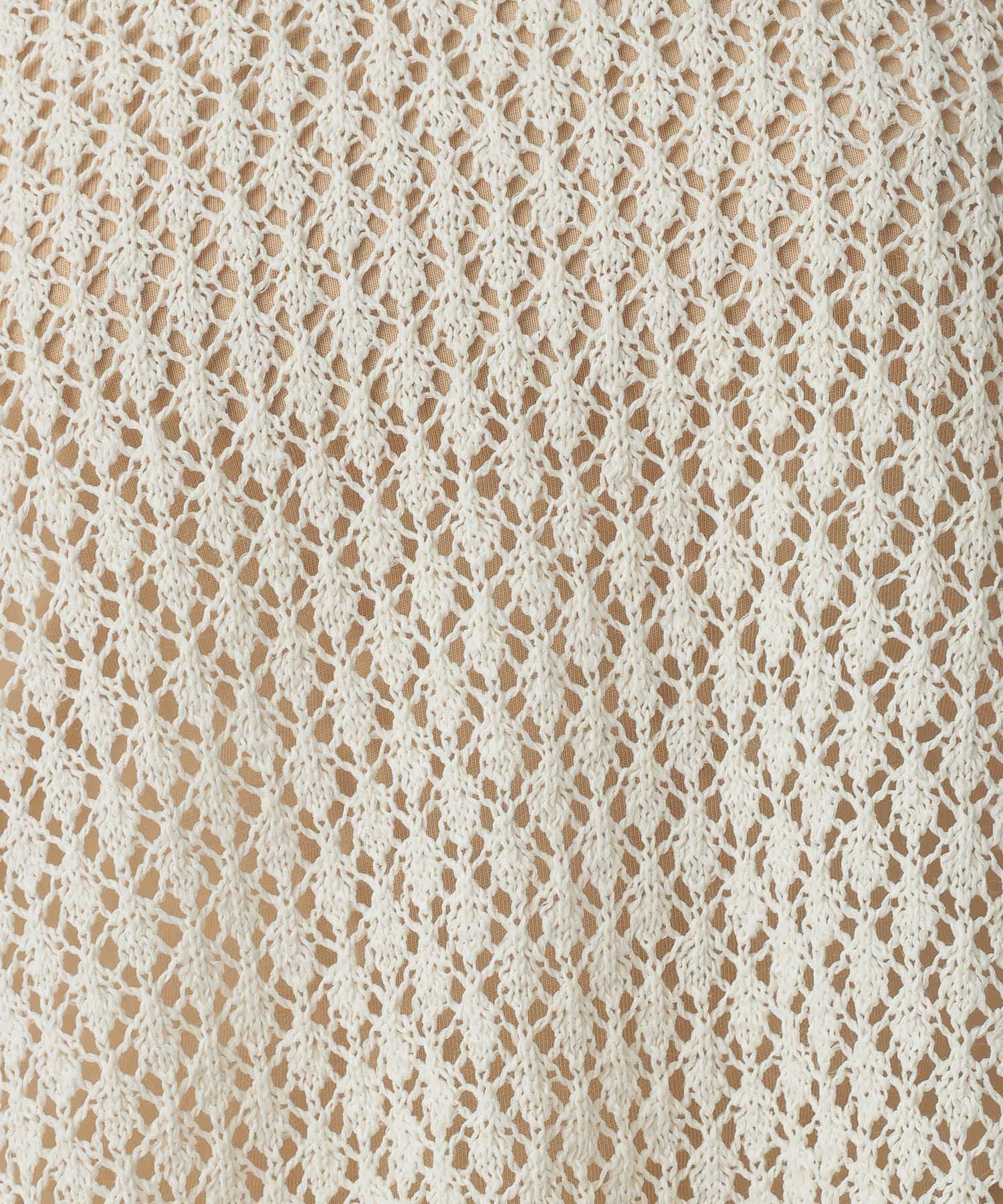 A part by 「レースアミプルオーバー_長袖」|カーディガン|