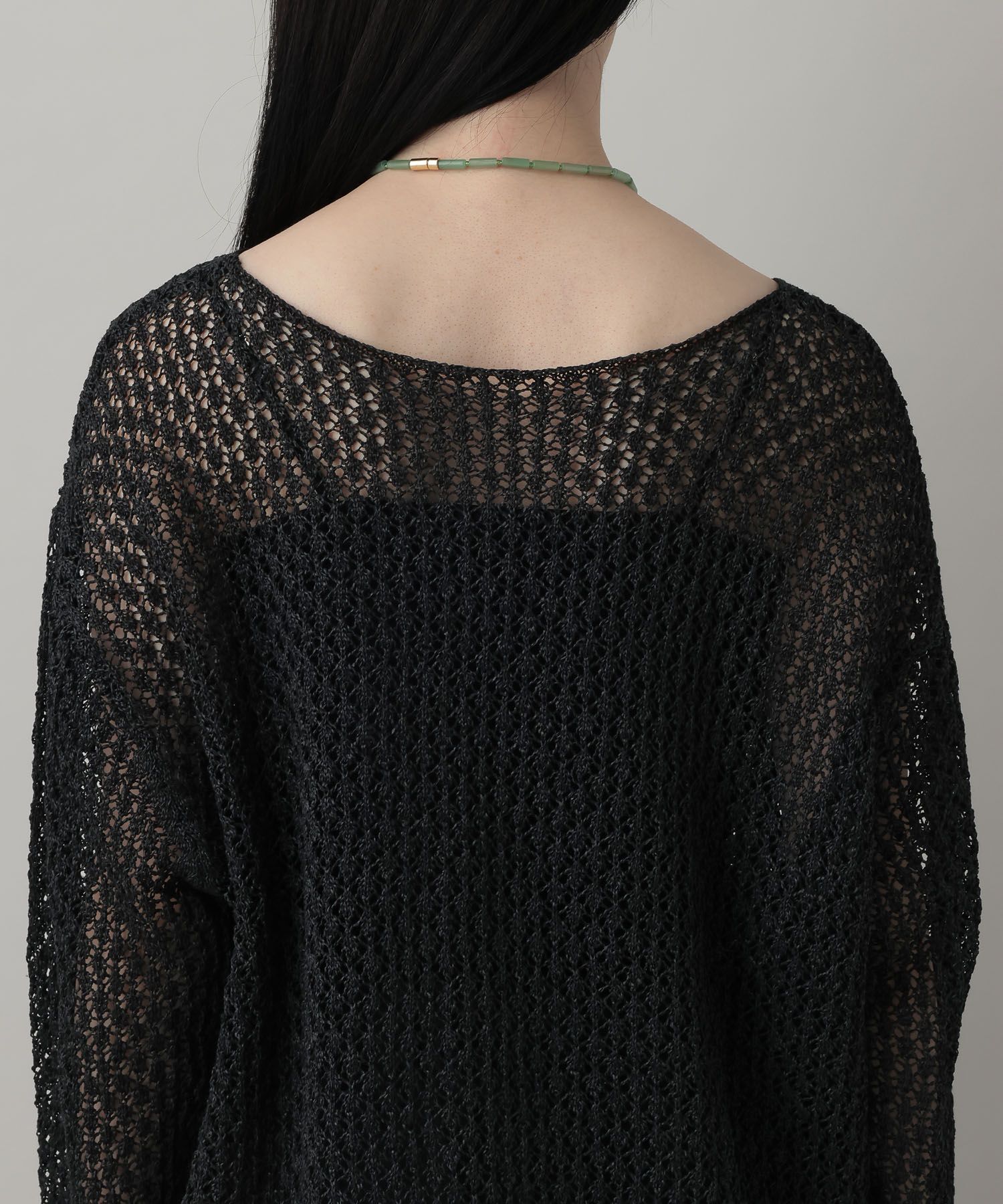 A part by 「レースアミプルオーバー_長袖」|カーディガン|