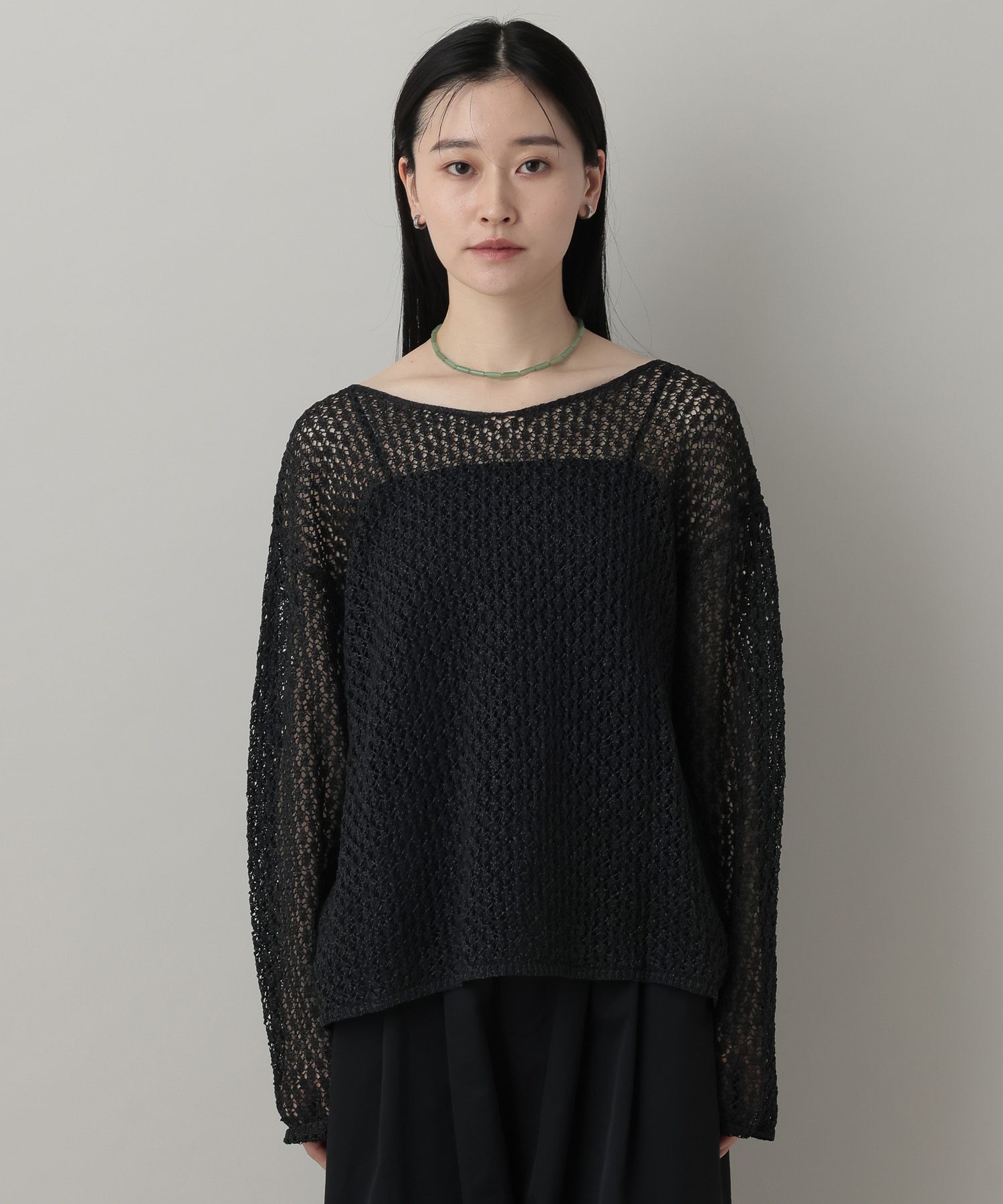 A part by 「レースアミプルオーバー_長袖」|カーディガン|