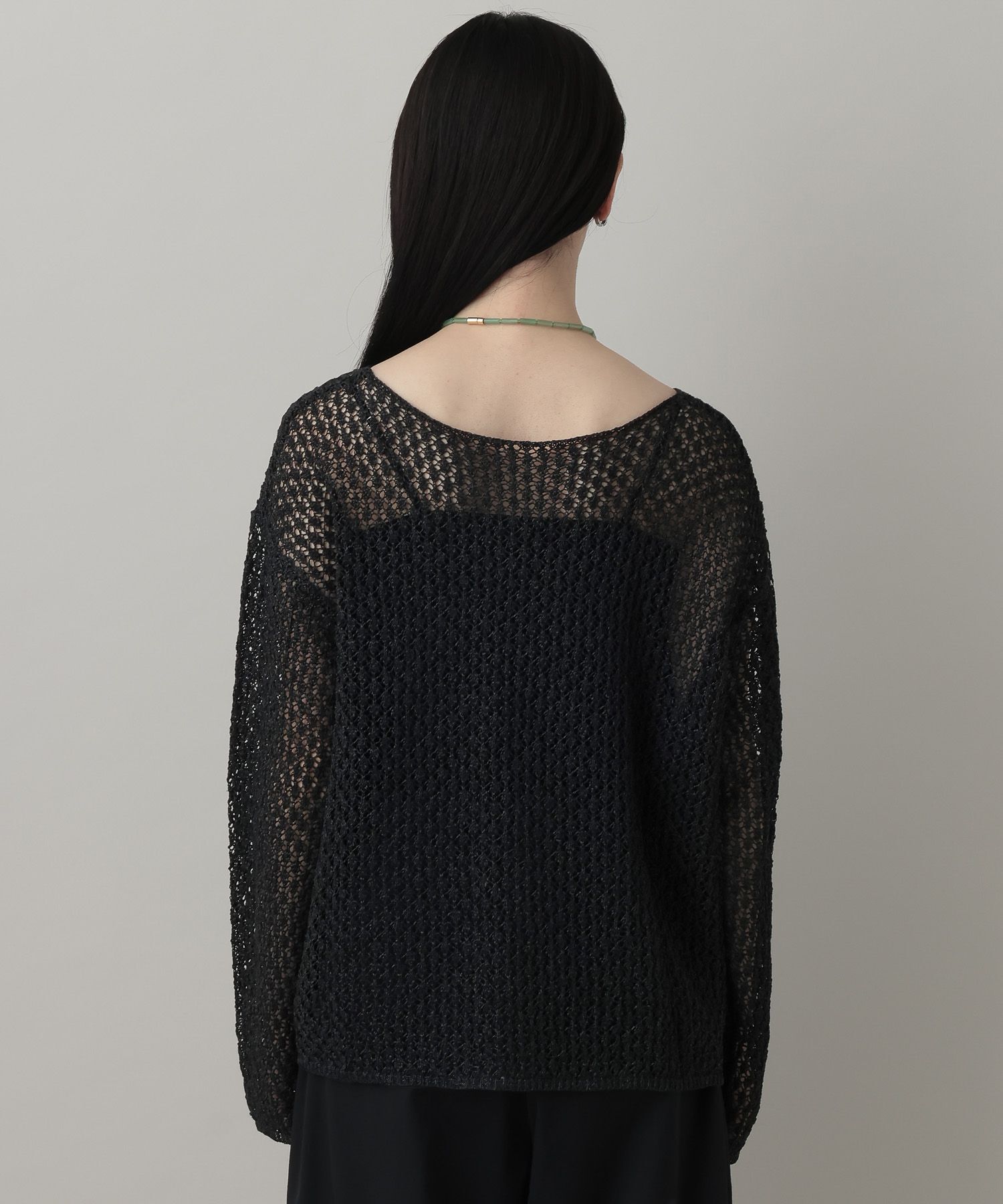 A part by 「レースアミプルオーバー_長袖」|カーディガン|