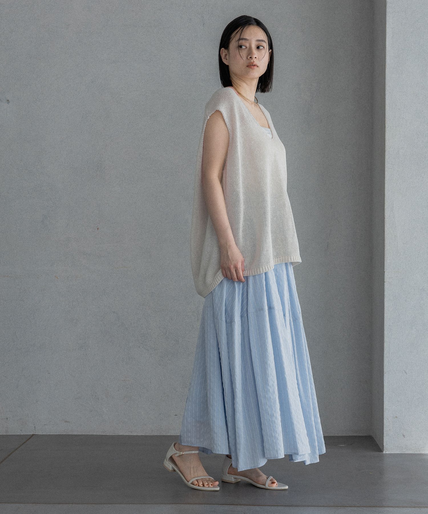 A part by 「ストライプパネルフレアースカート」|スカート|