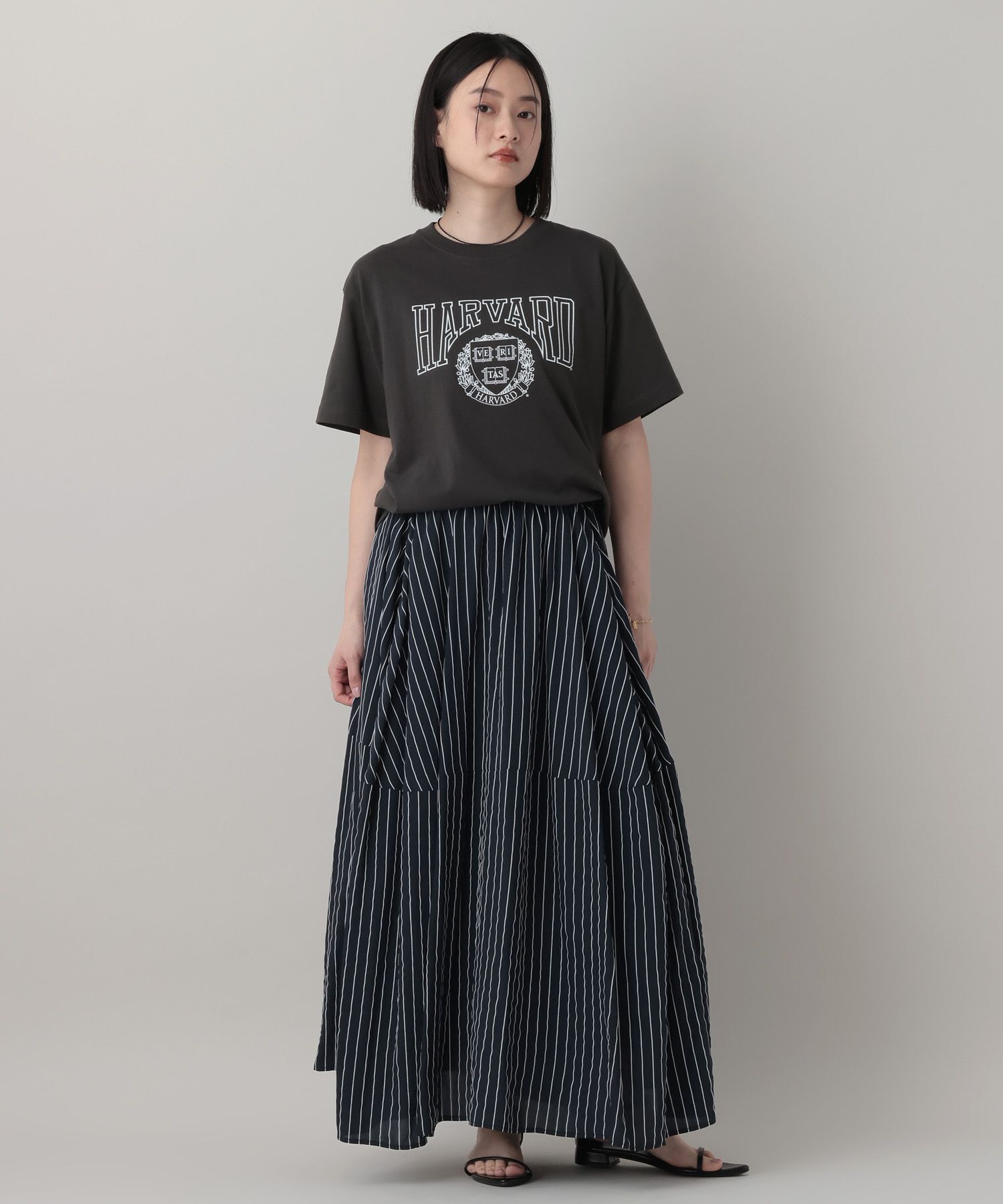 A part by 「ストライプパネルフレアースカート」|スカート|