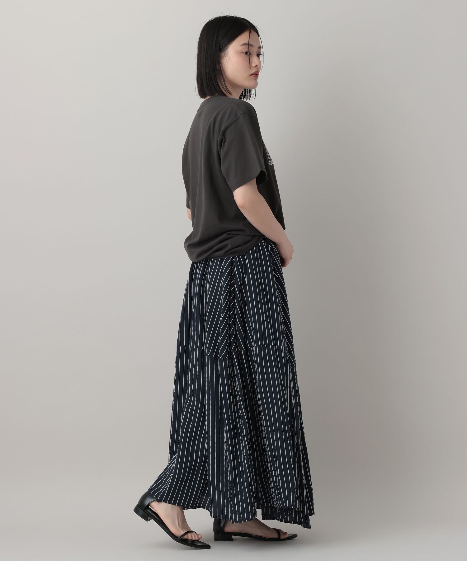 A part by 「ストライプパネルフレアースカート」|スカート|