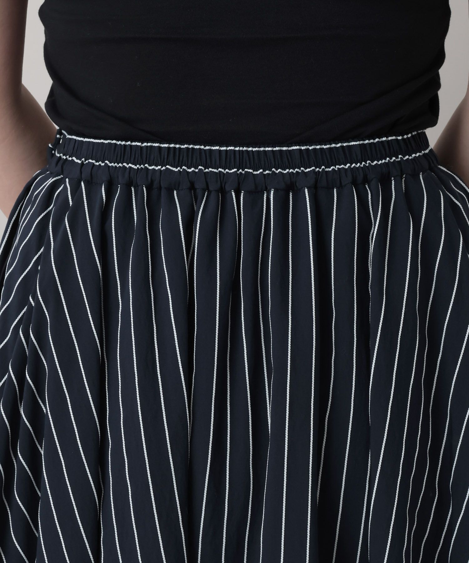 A part by 「ストライプパネルフレアースカート」|スカート|