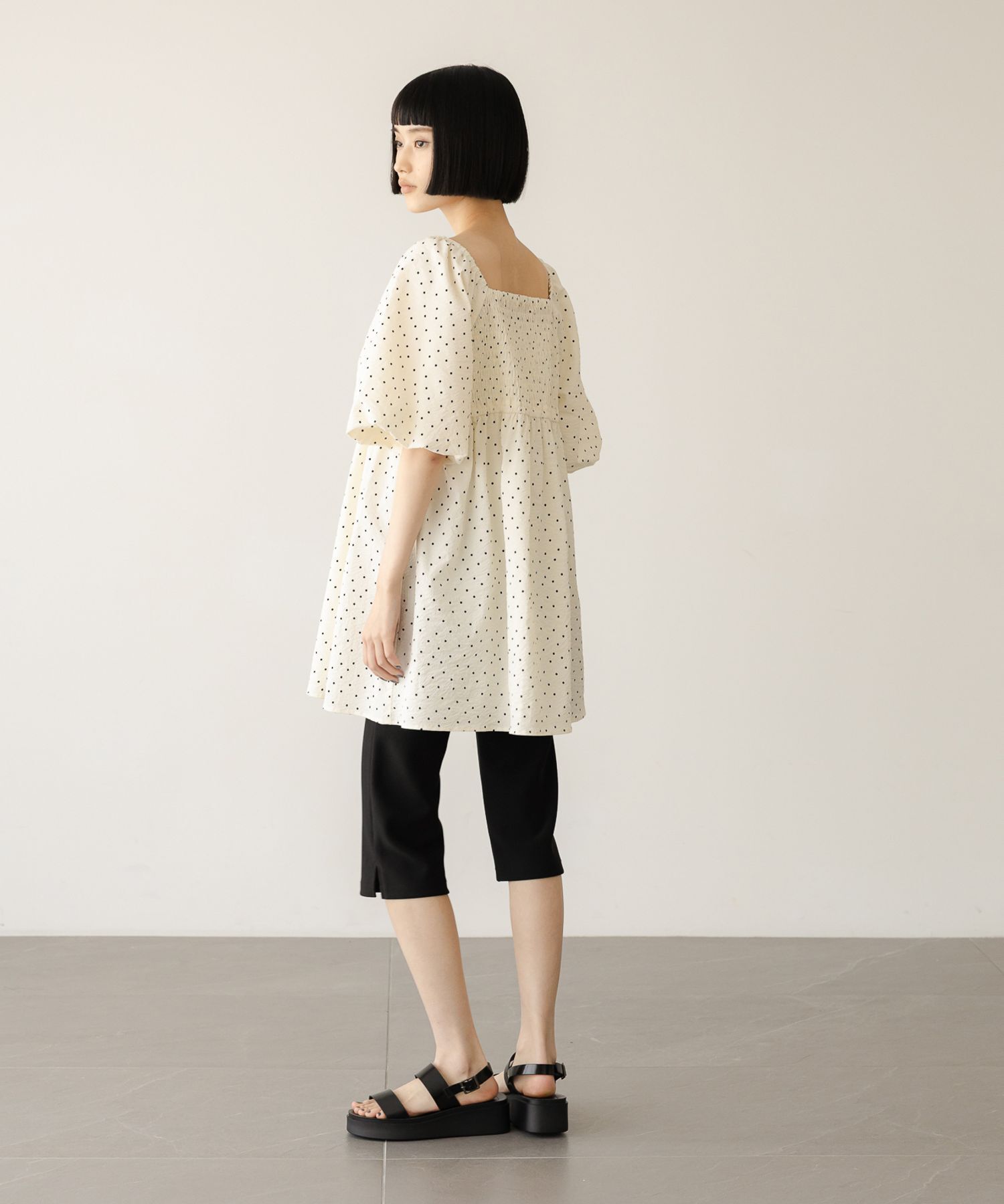 LOWRYS FARM「ペプラムチュニックＳＳ」|シャツ・ブラウス|