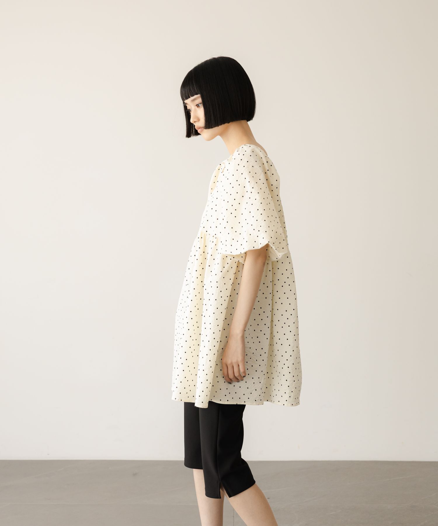 LOWRYS FARM「ペプラムチュニックＳＳ」|シャツ・ブラウス|