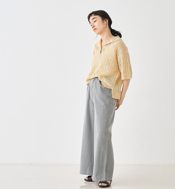 collex「タックウエストデニムパンツ」|デニム|