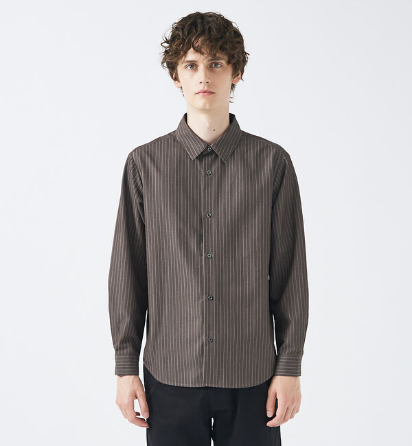 ABAHOUSE「レギュラーカラーストライプ 長袖シャツ」|シャツ・ブラウス|