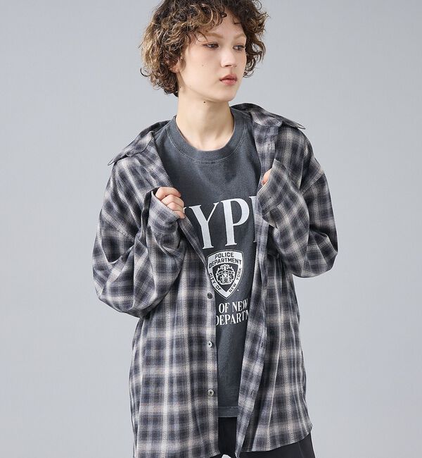 ABAHOUSE「【Revo. / レヴォ】TH-4105 オンブレチェック 長袖シャツ / ユニ」|シャツ・ブラウス|