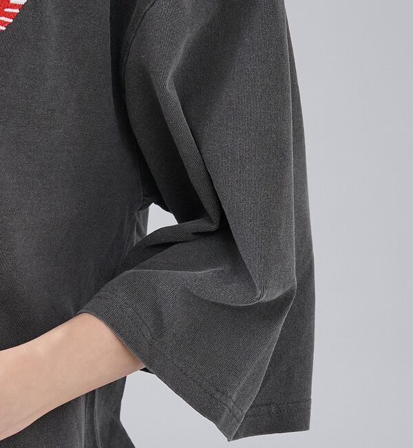 ABAHOUSE「【Revo. / レヴォ】TH-3786-A ハートエンブロイ ピグメント加工」|Tシャツ・カットソー|