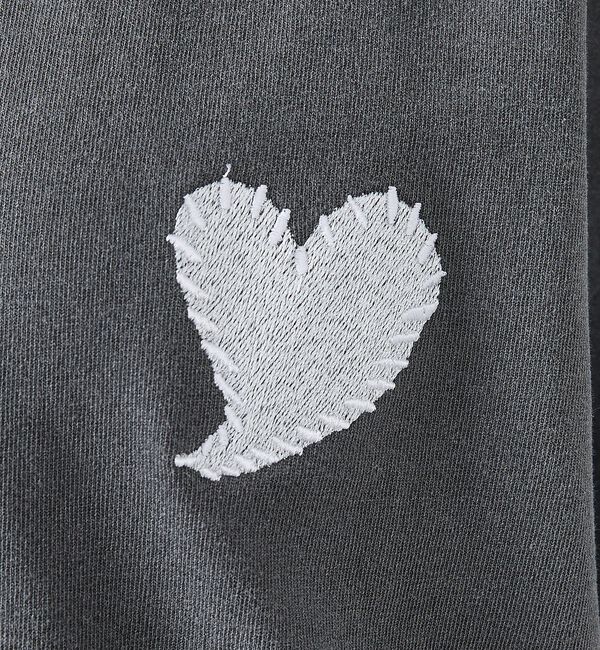 ABAHOUSE「【Revo. / レヴォ】TH-3786-A ハートエンブロイ ピグメント加工」|Tシャツ・カットソー|